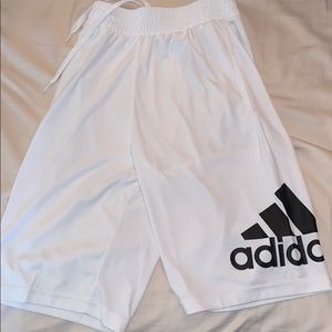 Mens White Adidas Shorts